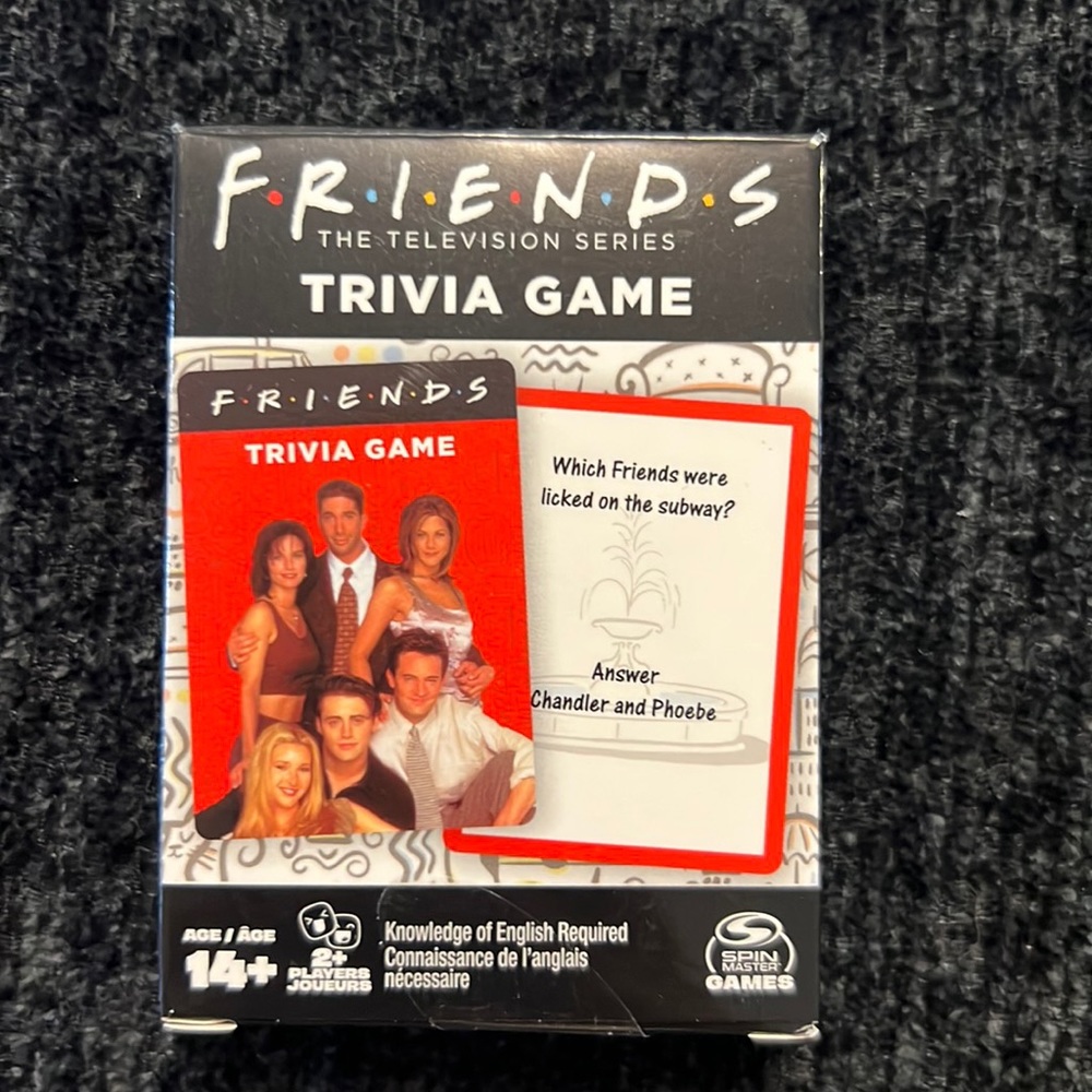 Friends the television series trivia game